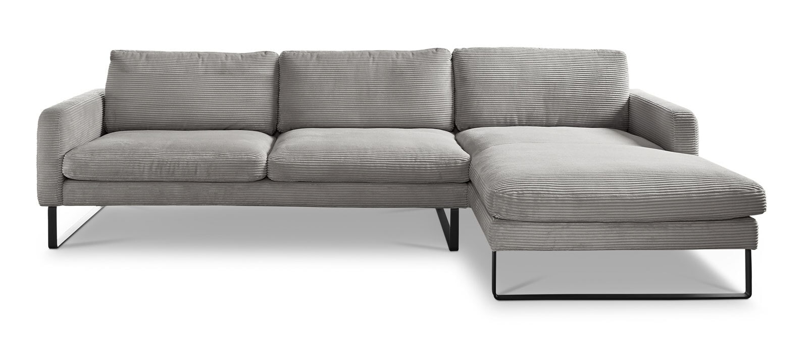 Ole Gunderson Ecksofa ROMA 298 x 154 cm Cord dark grey