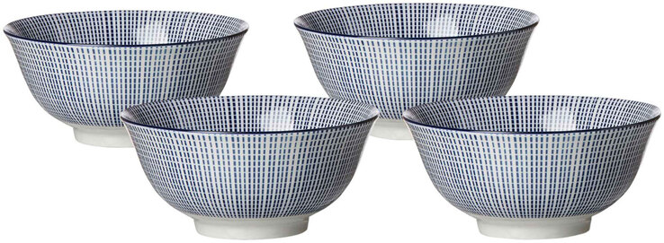 Ritzenhoff & Breker Schale ROYAL MAKOTO 4er Set blau/ weiß