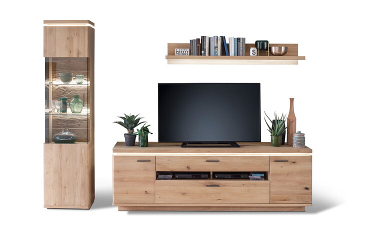 CASAVANTI Wohnwand BARCELONA Eiche braun