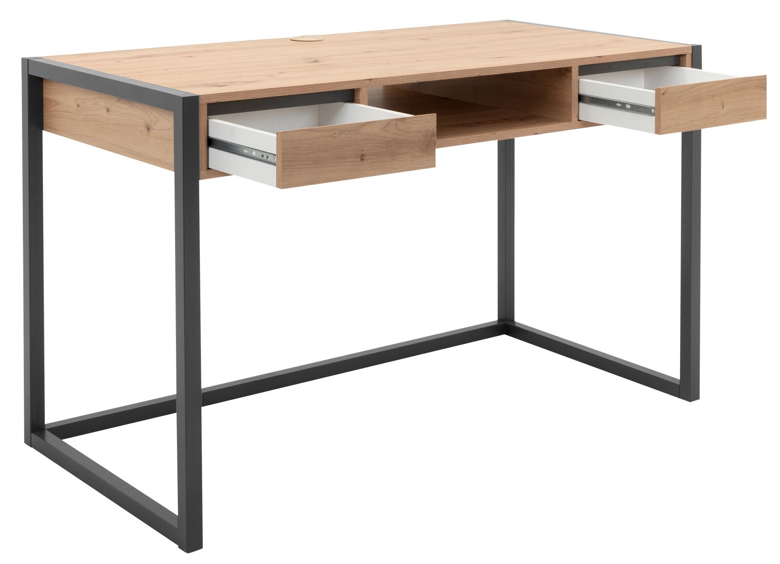 Schreibtisch DENVER 120 x 60 cm anthrazit/ Artisan Oak