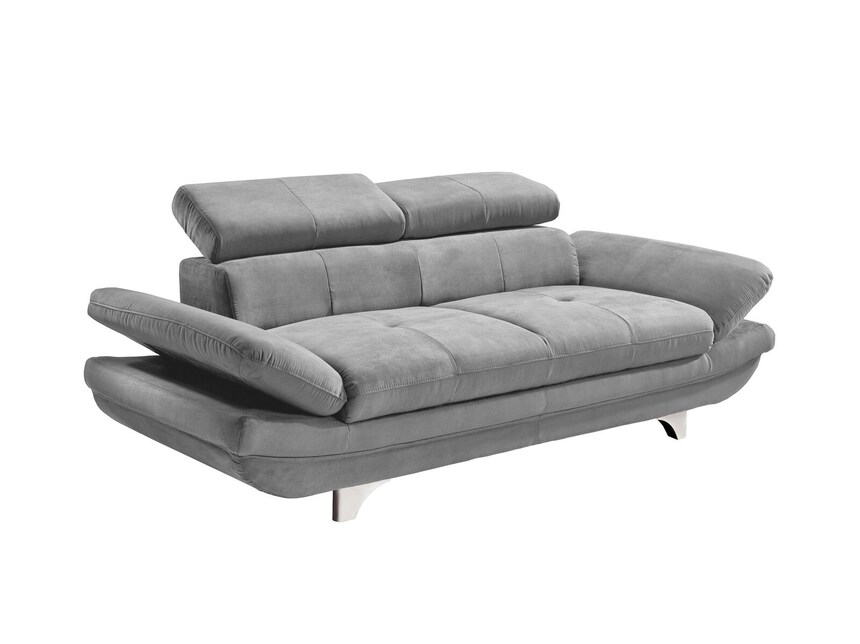 Sofa 2-Sitzer COTTA 104 x 218 cm Stoffbezug smokegrau