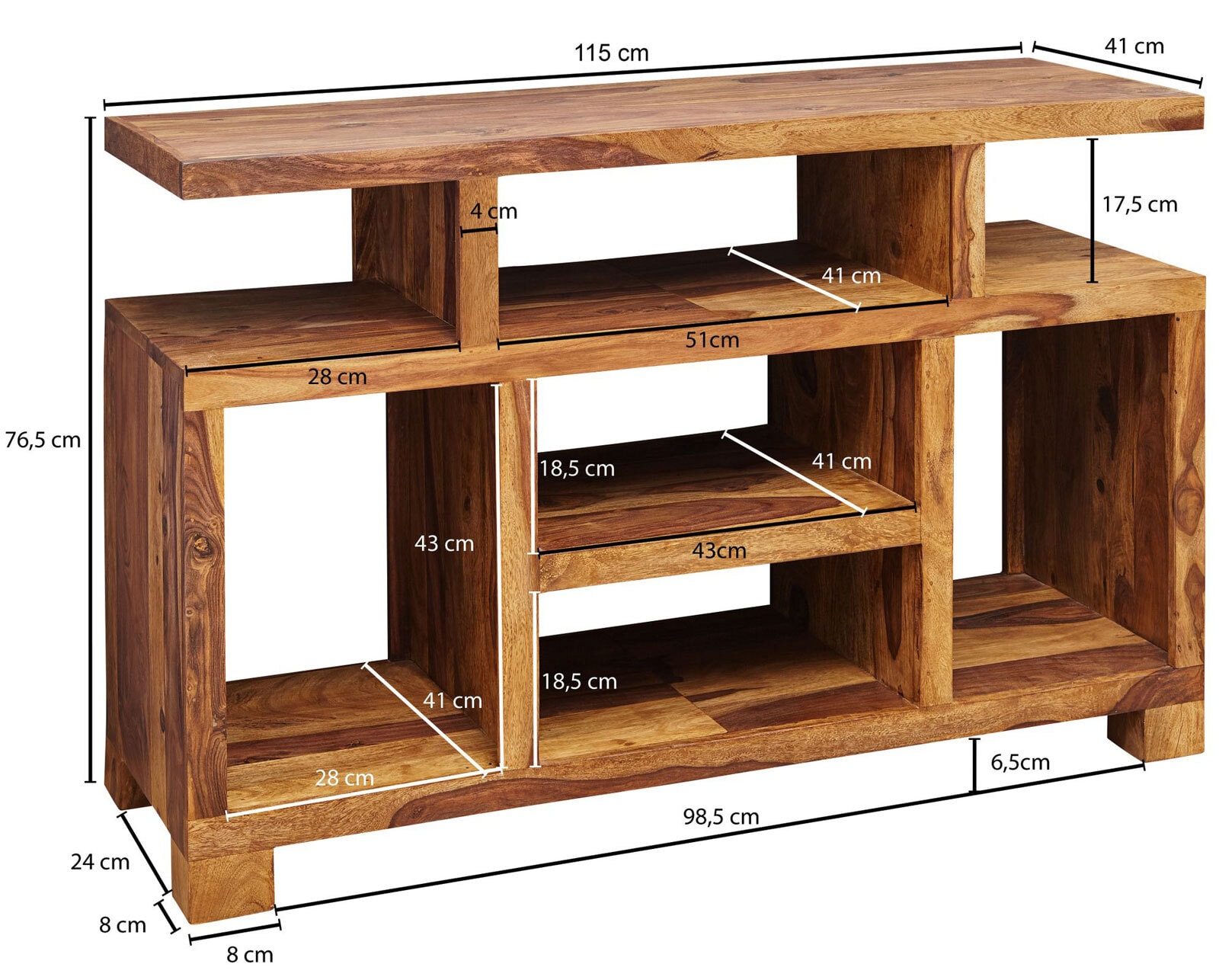 Regal 115 x 76,5 cm braun