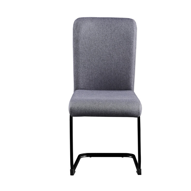 Schwingstuhl STEVE 2er Set 43 x 48 cm Stoffbezug grau