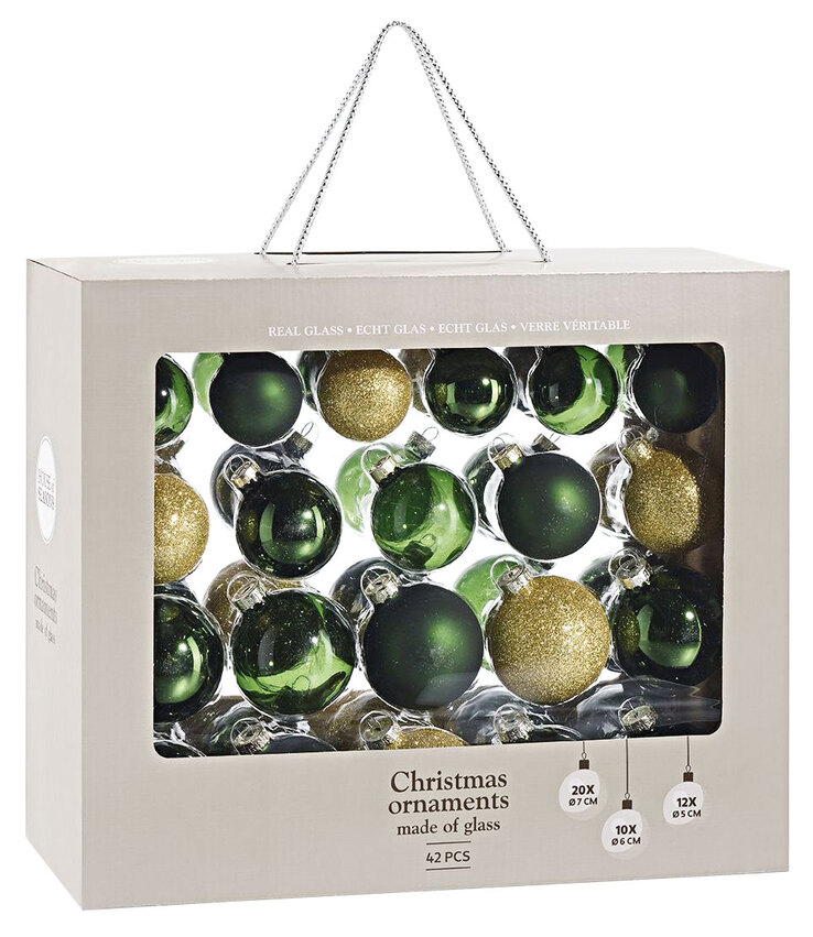 casaNOVA Weihnachtskugeln UNTER DEM MISTELZWEIG 42-teilig