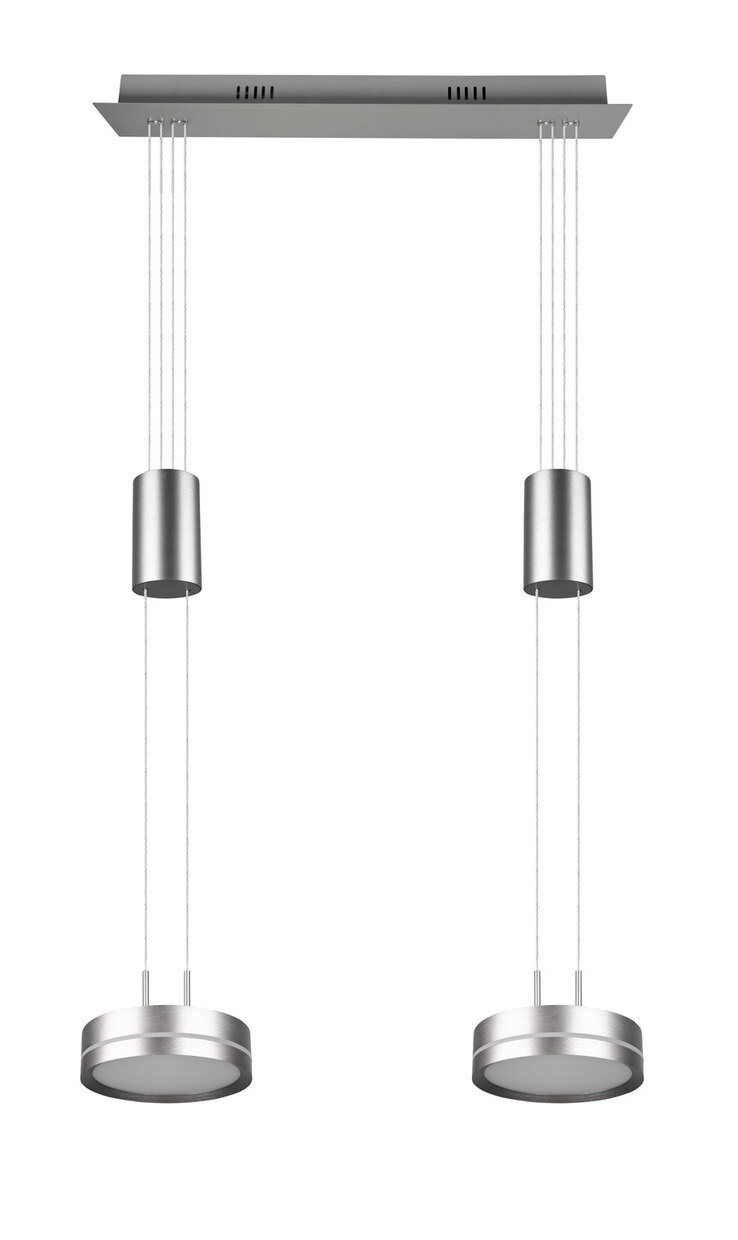 TRIO LED Balkenpendel FRANKLIN 2-flg nickelfarbig