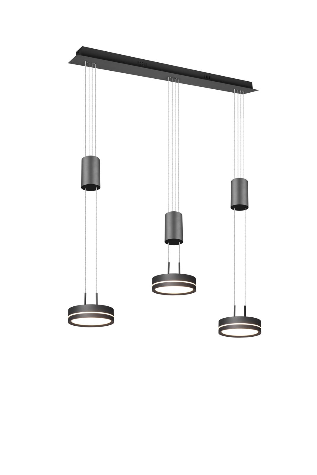 TRIO LED Pendellampe FRANKLIN 3-flg anthrazit