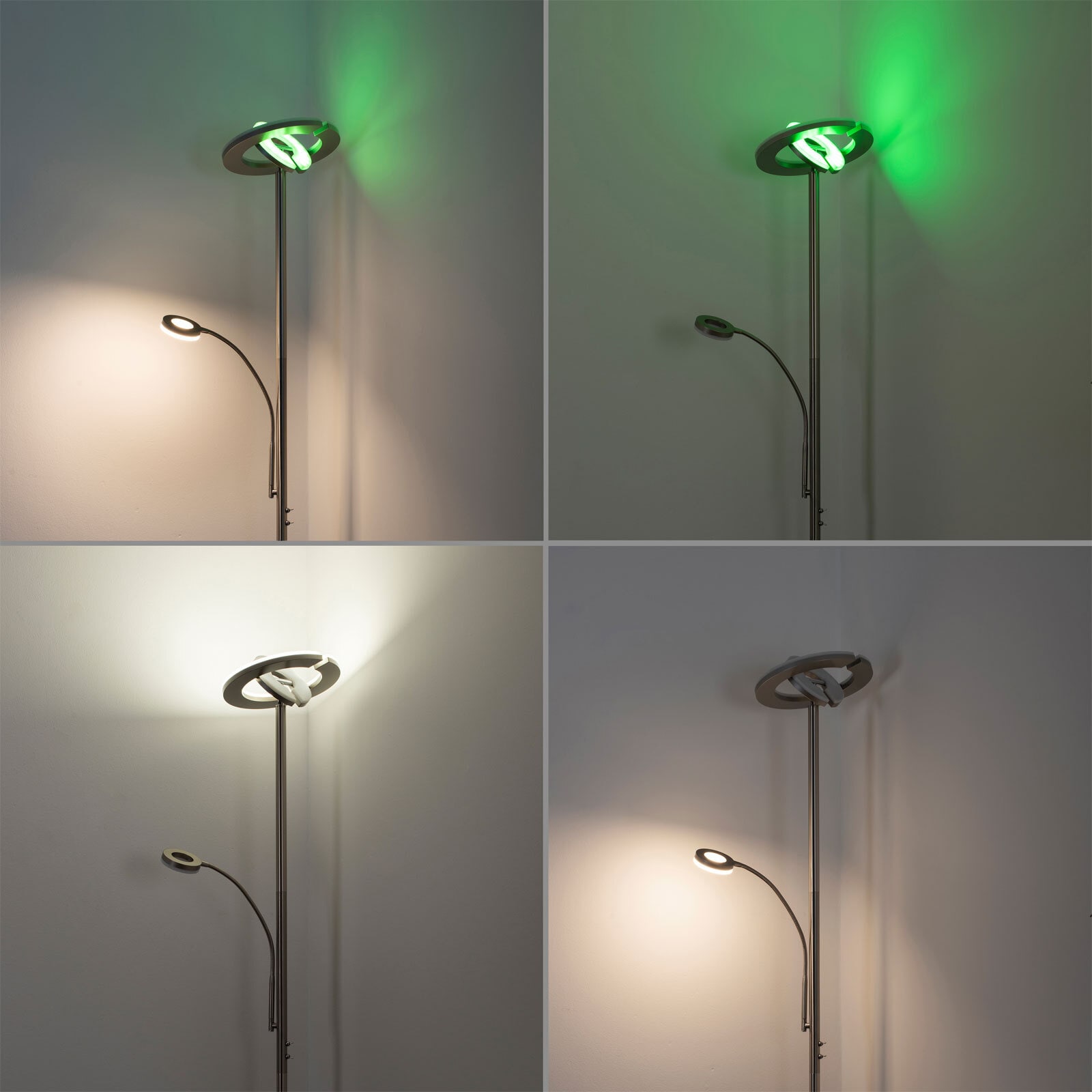 JUST LIGHT LED Stehlampe mit Leselampe LOLAsmart-ROCCO