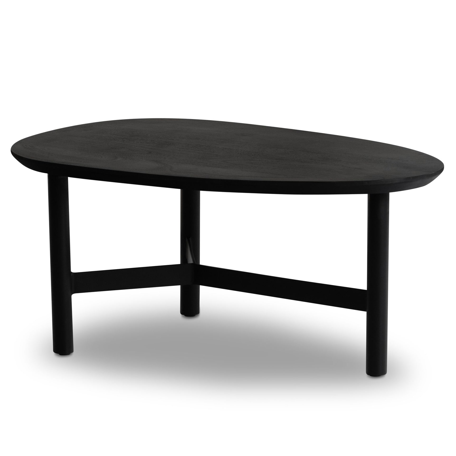 CASAVANTI Couchtisch 86x50 cm Massivholz Mango schwarz