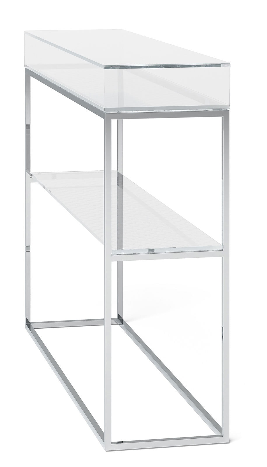 JOOP! Flurregal CUBE silberfarbig / Glas Optiwhite