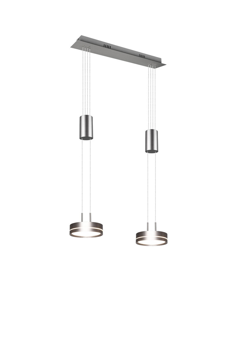 TRIO LED Balkenpendel FRANKLIN 2-flg nickelfarbig