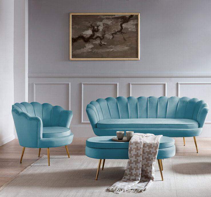 Cocktailsessel blau