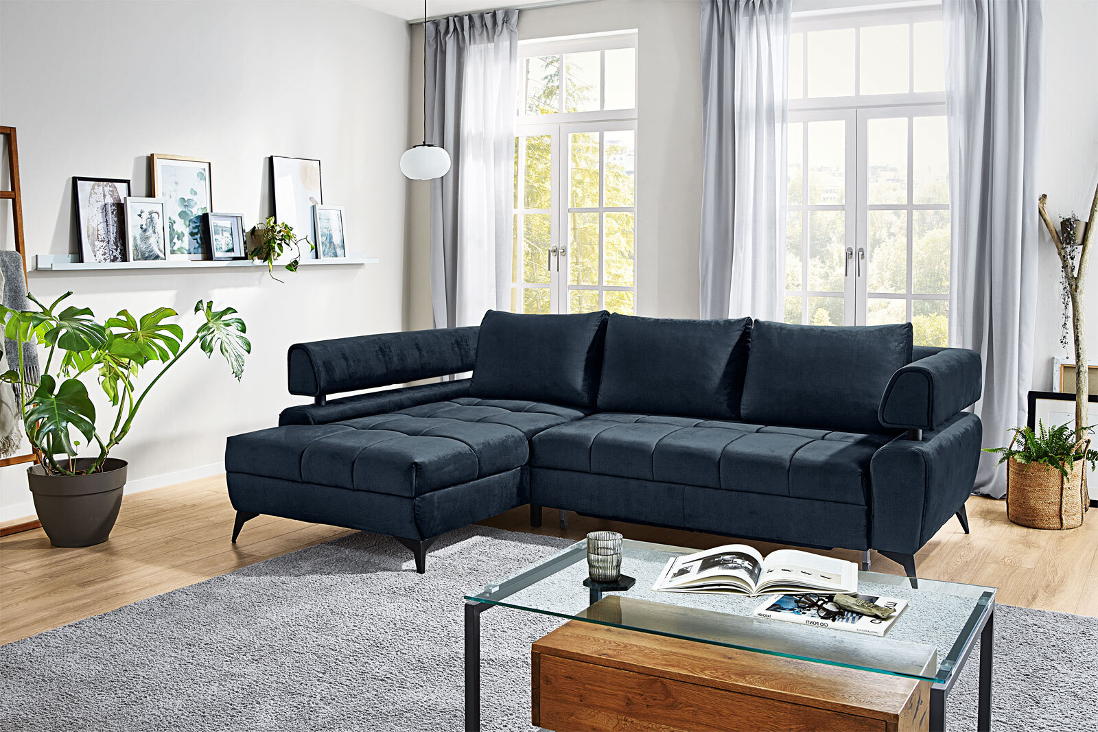 Ecksofa PARIS SF-L navyblue