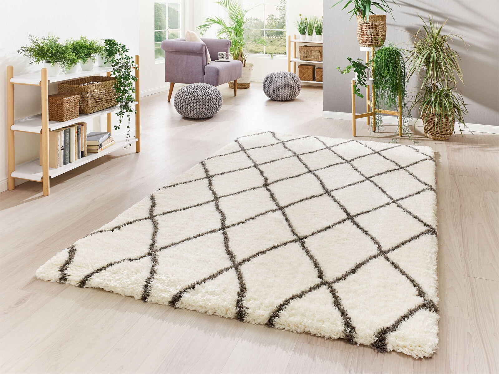 Hochflorteppich FLOKI MARROKKO 80 x 150 cm beige