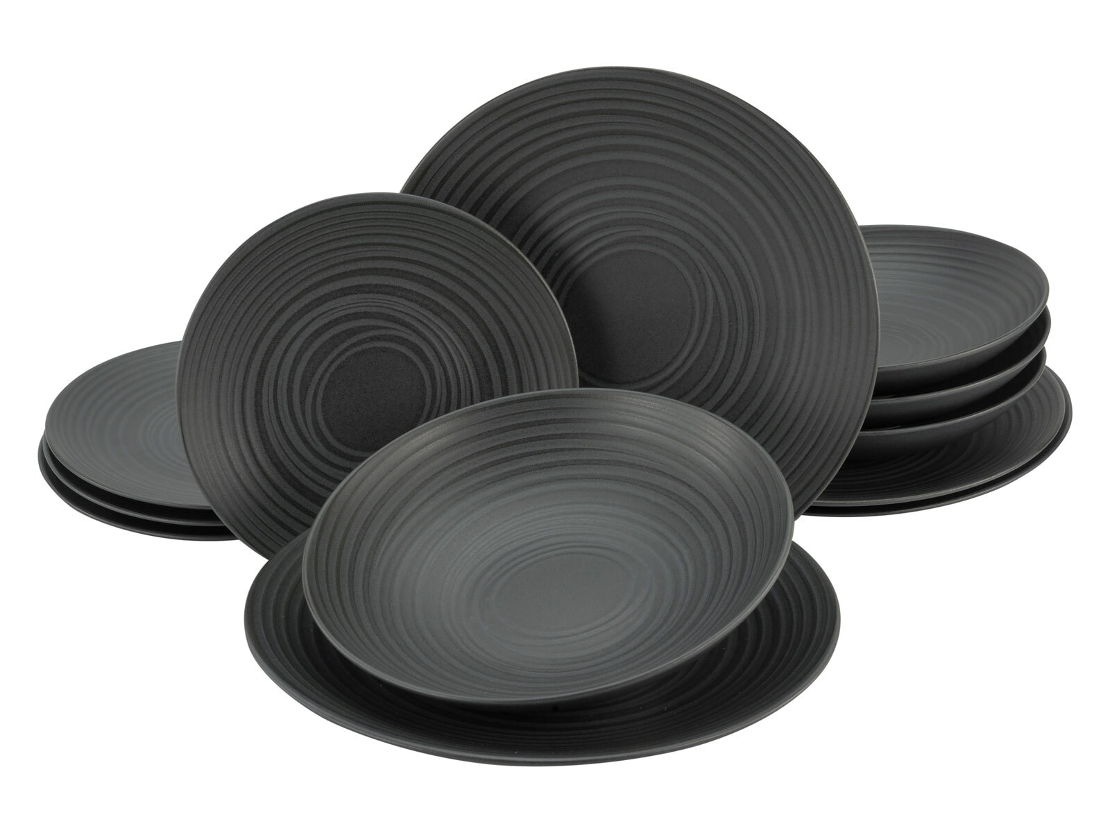 CreaTable Tafelservice Set LAVA STONE 12-teilig