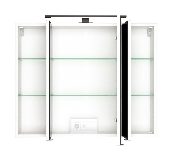 Badkombination LUZERN 3-teilig 80 cm Weiß matt