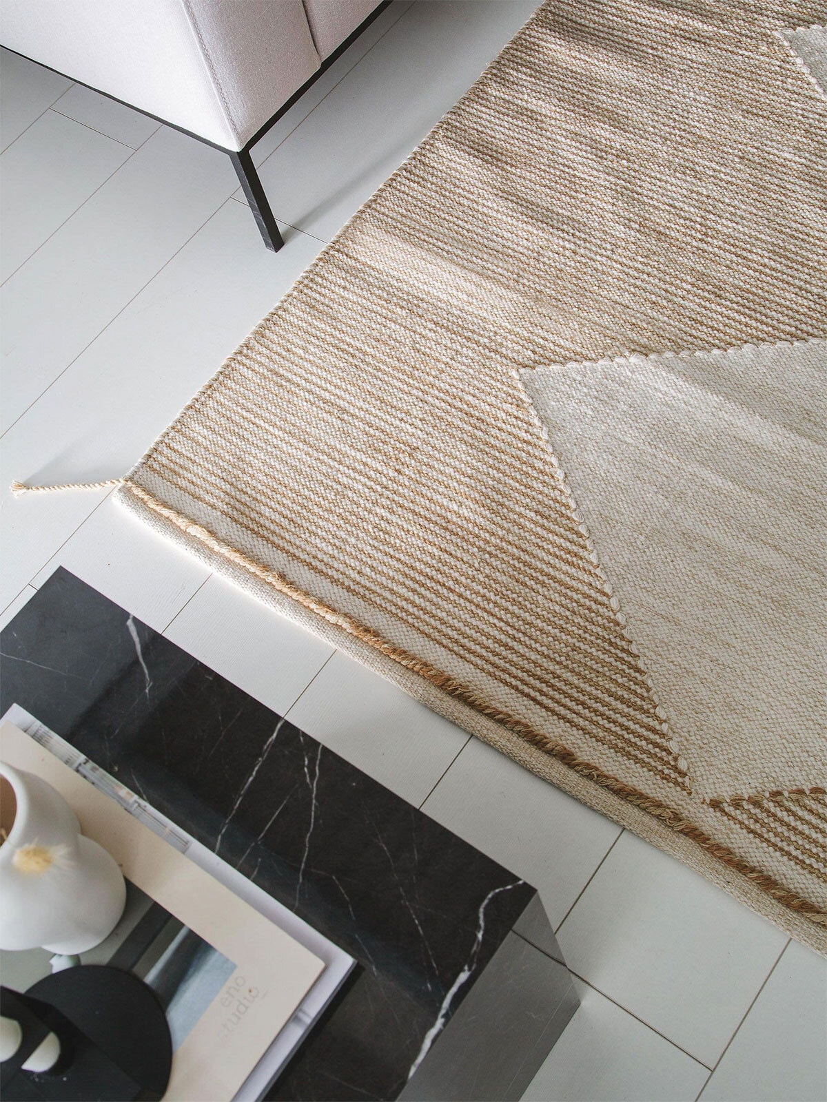 benuta pure Wollteppich NAHLA 120 x 170 cm beige