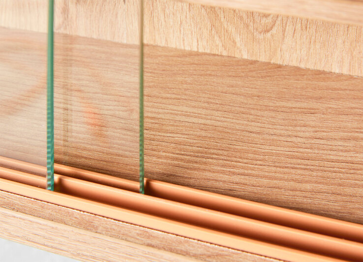 Sammlervitrine MATS 80x60x9,5 cm Artisan-Eiche Dekor