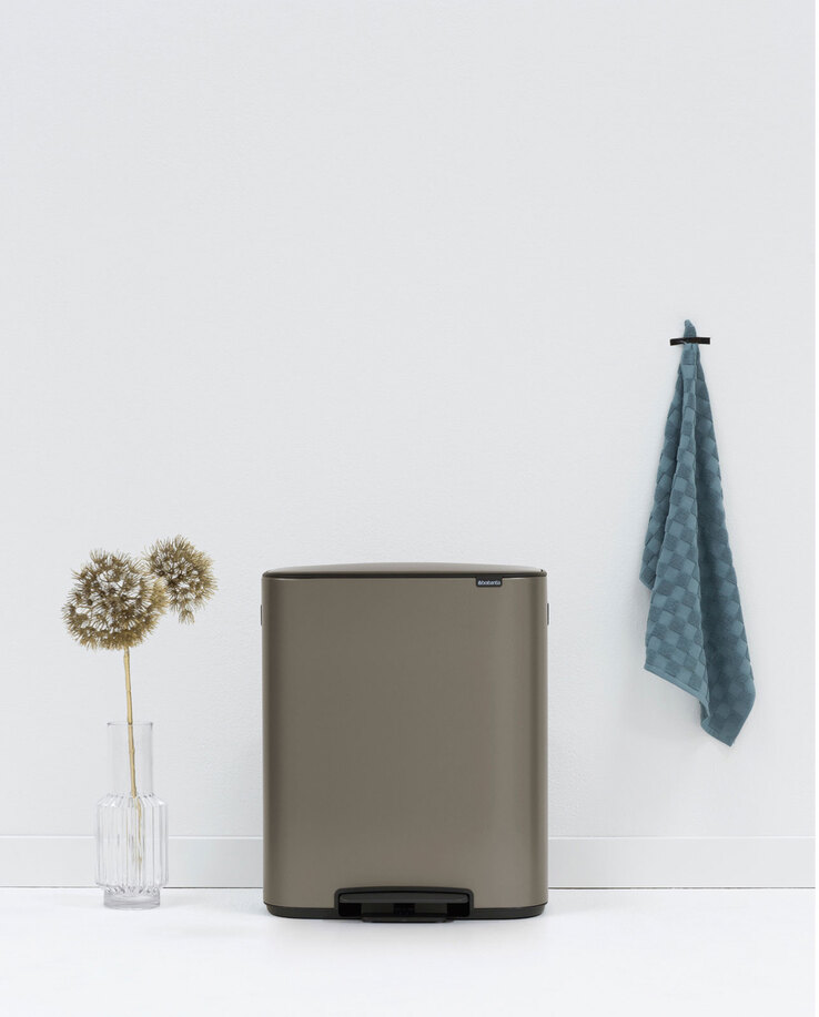 brabantia Treteimer BO 2 x 30 Liter platinum