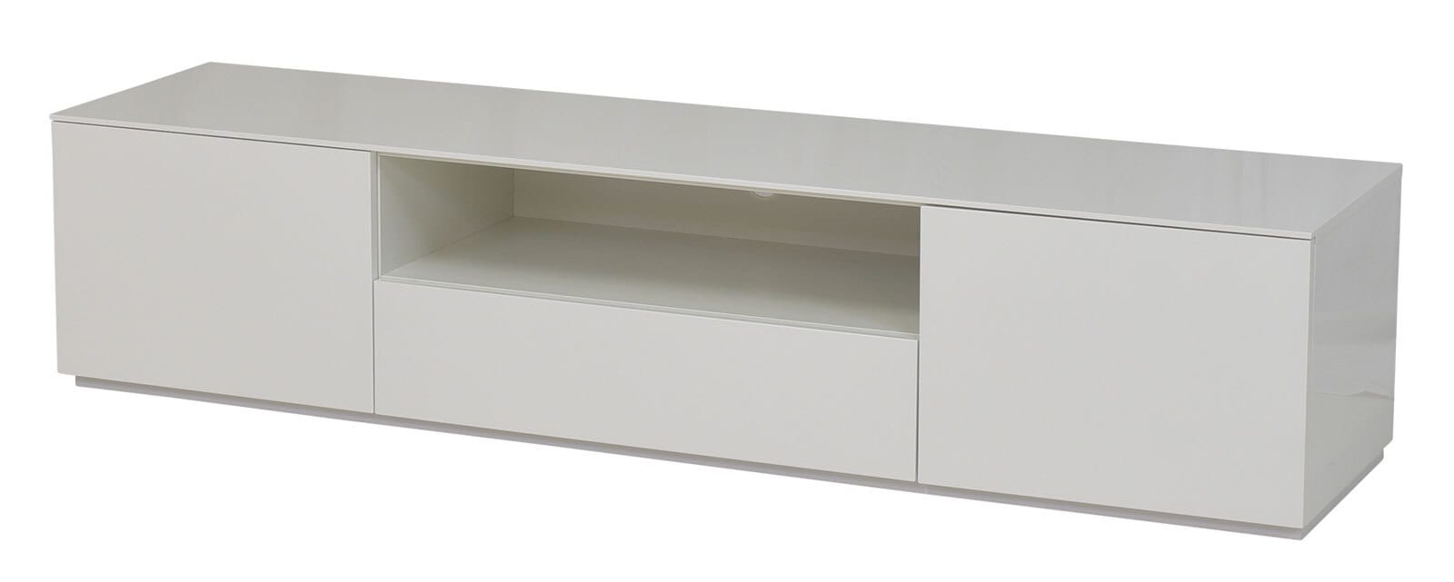 Lowboard MONIQUE 180 x 40 cm Hochglanz weiß