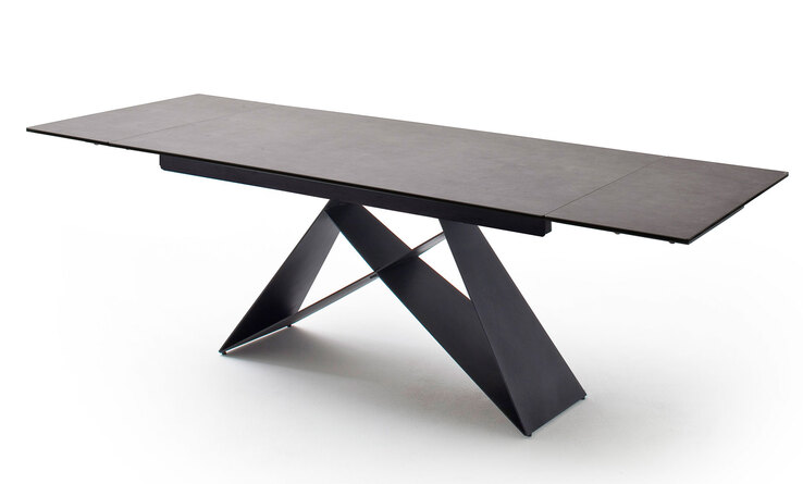 CASAVANTI Esstisch KOBE 160-240 x 90 cm anthrazit/ schwarz