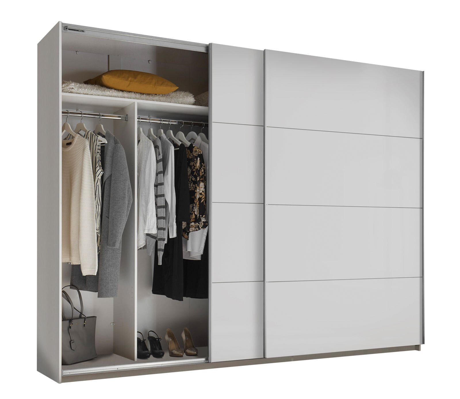 Schwebetürenschrank SEVILLA 270 x 210 cm weiß