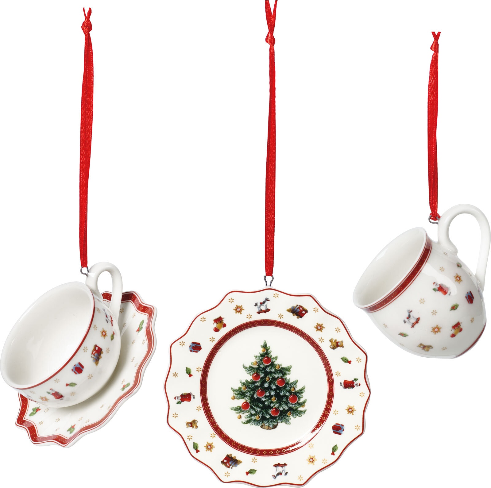 Villeroy & Boch Weihnachtsbaumschmuck Geschirr TOYS DELIGHT DECORATION 3er Set