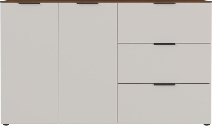 Sideboard MIAMI 151 x 98 cm Kaschmir/ Nussbaum