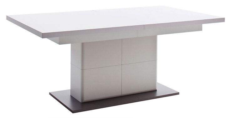 Esstisch AMORA 100 x 180-280 cm NB weiß