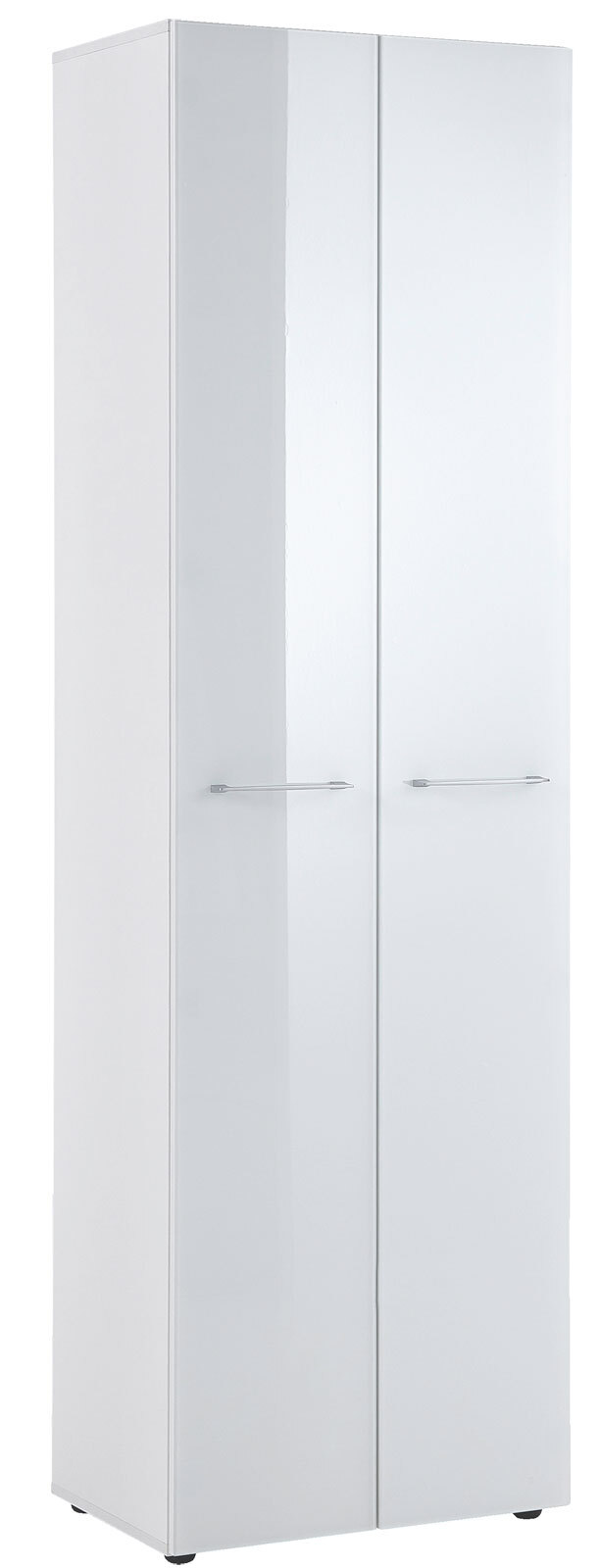Garderobenschrank ALEA 59 x 197 cm Glas weiß