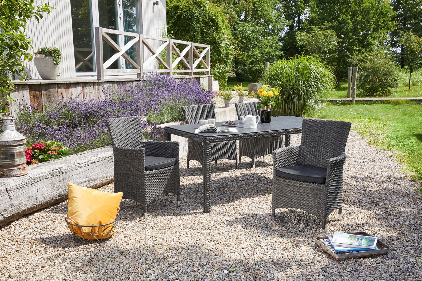 Garden FLAIR Dining Gartentisch LIANA 180 x 90 cm graumix