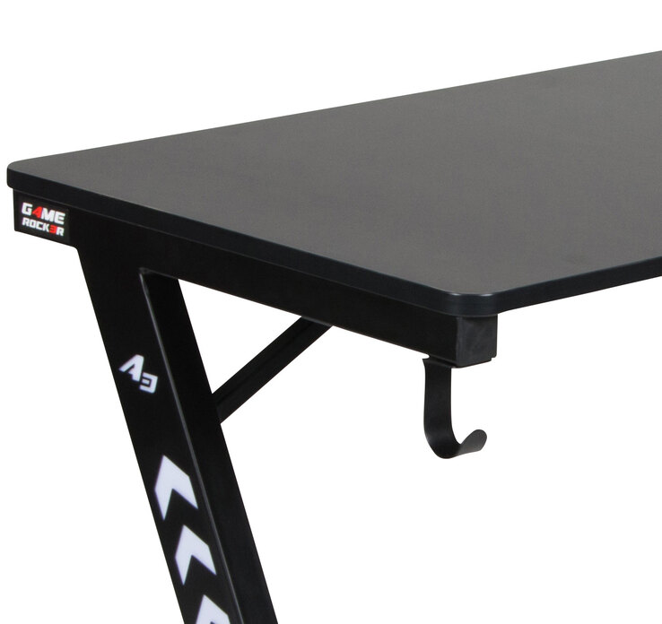 Gaming Tisch GAME ROCKER 120 x 60 cm schwarz
