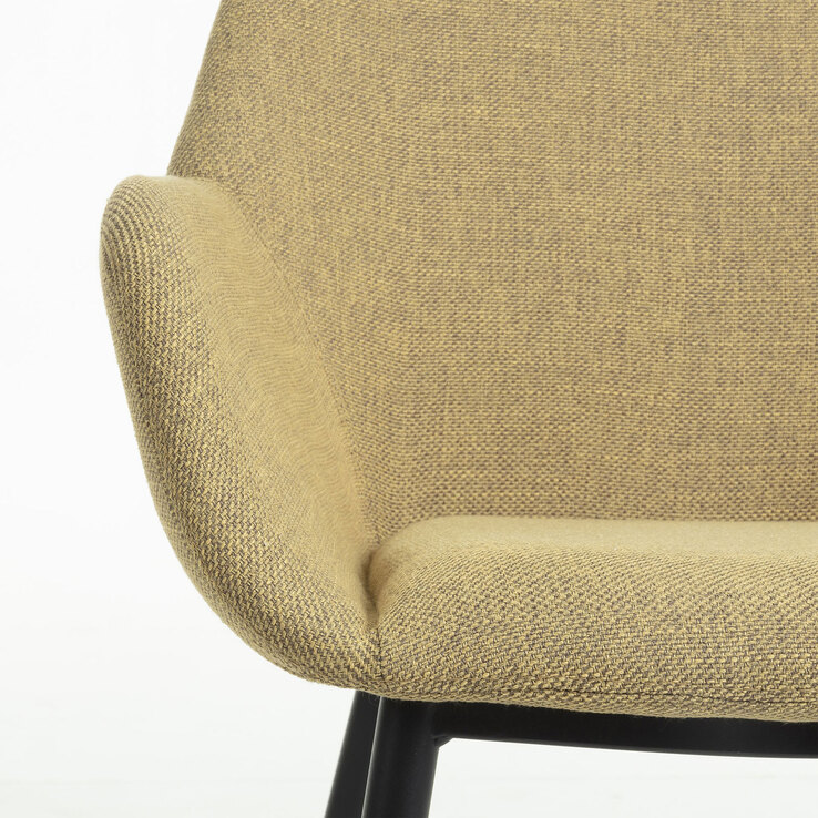Kave Home Esszimmerstuhl KONNA 2er Set senfgelb