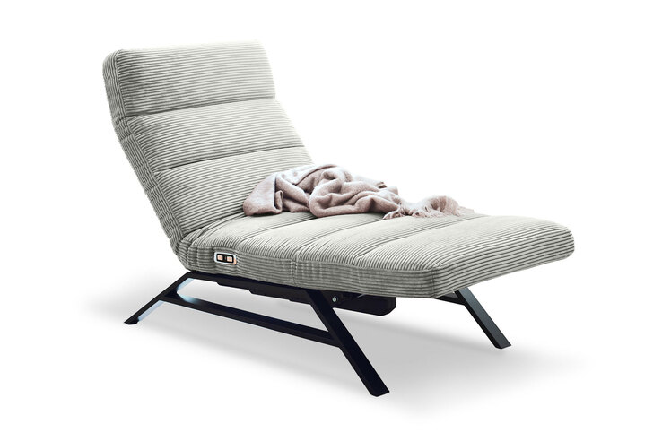 Ole Gunderson Relaxliege KARLSSON Cord lightgrey