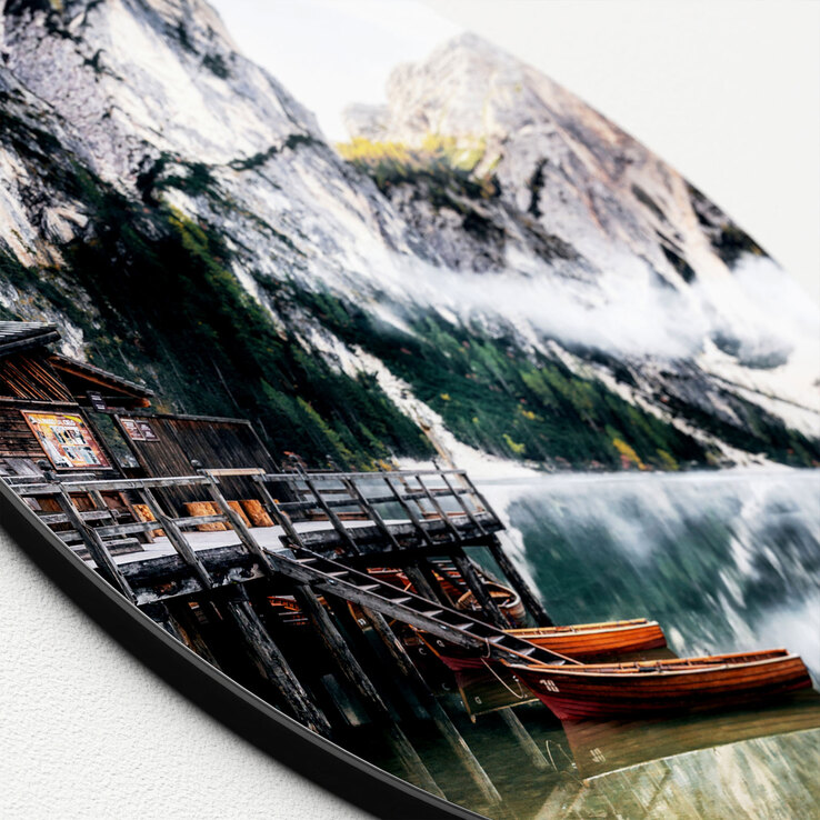 PRO ART Glas-Art Bild WILDSEE Ø 50 cm mehrfarbig