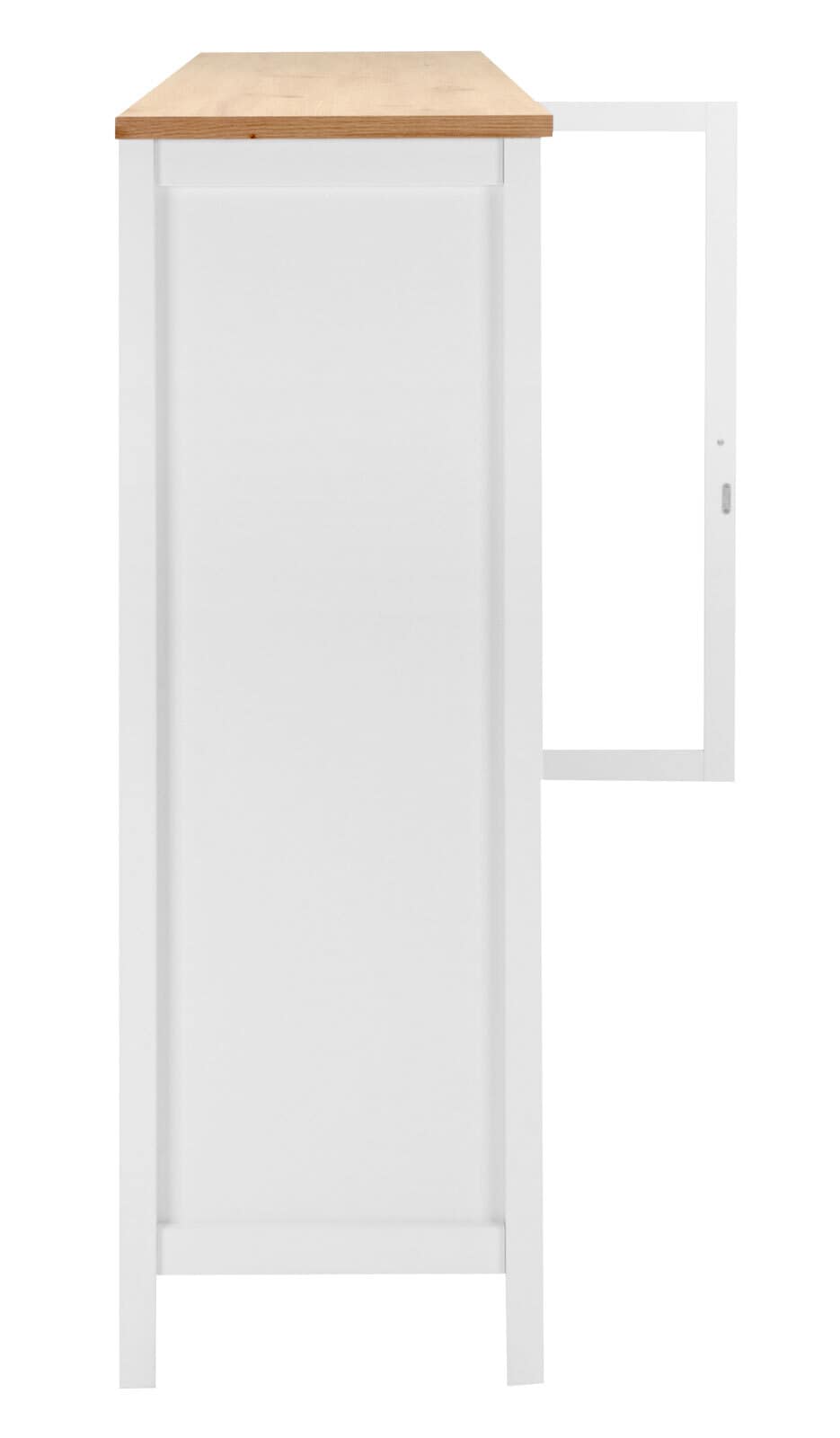Highboard BERGEN 160 x 120 cm weiß/ Artisan Oak