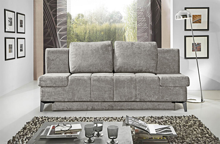 Schlafsofa TABBY II 208 cm hellgrau