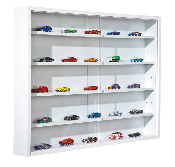 Sammlervitrine ADAM 80x60x9,5 cm Weiß