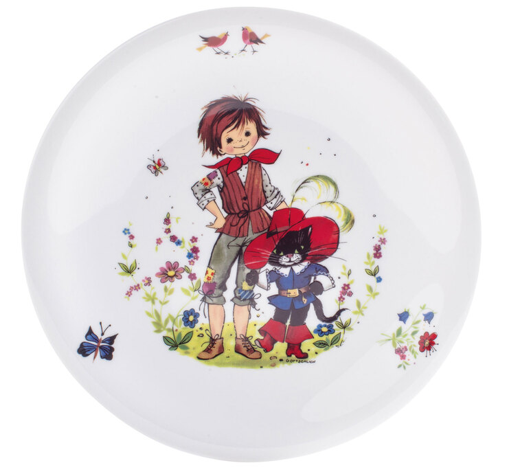 KAHLA Kindergeschirrset KIDS 3-teilig weiß/ Dekor gestiefelter Kater