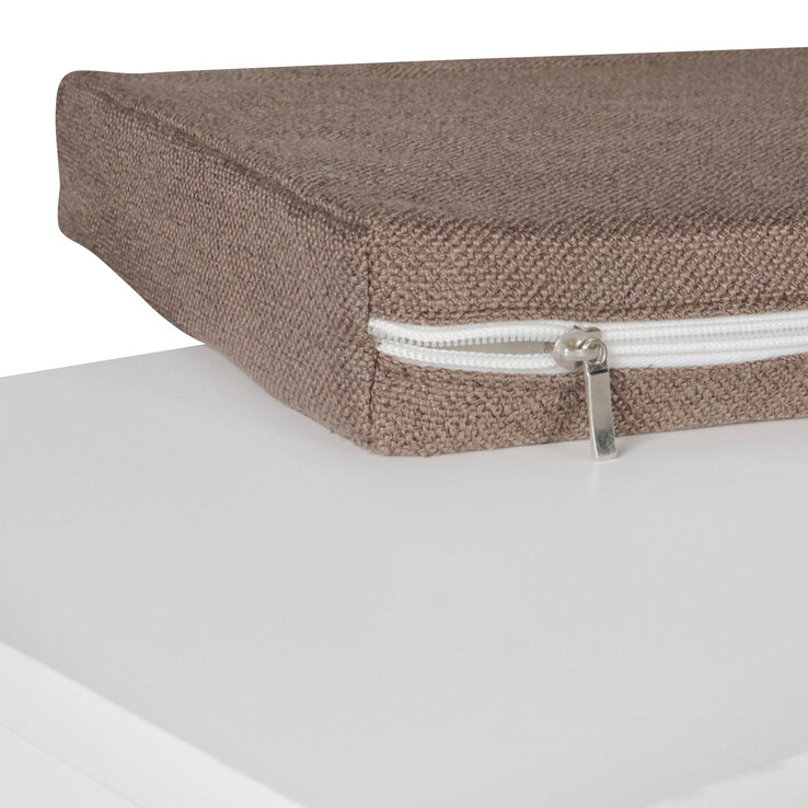 Garderobenbank 103 x 53 cm braun/weiß