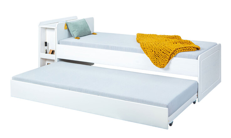 Stauraum-/Funktionsbett CHRIS 90 x 200 cm weiß