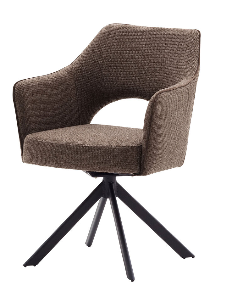 CASAVANTI Armlehnstuhl TONALA cappuccino/ schwarz