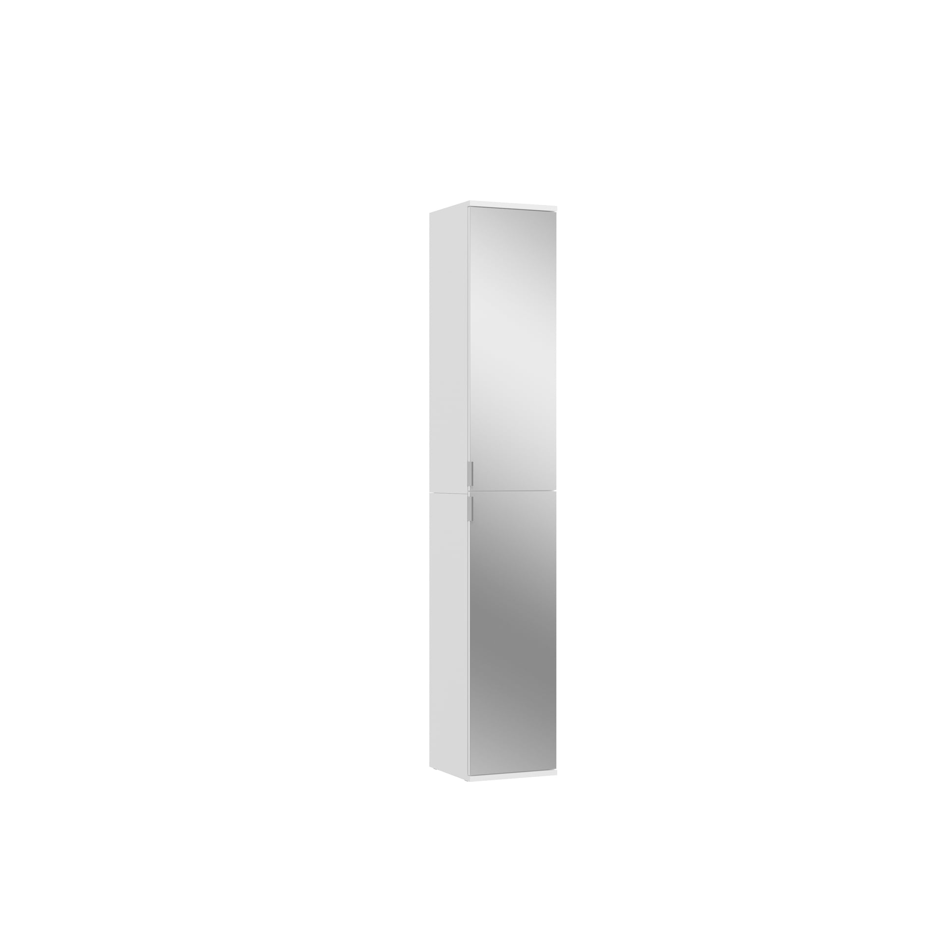Garderobenkombination PROJEKT X 2-teilig 60 x 193 cm Spiegelfront/weiß Hochglanz