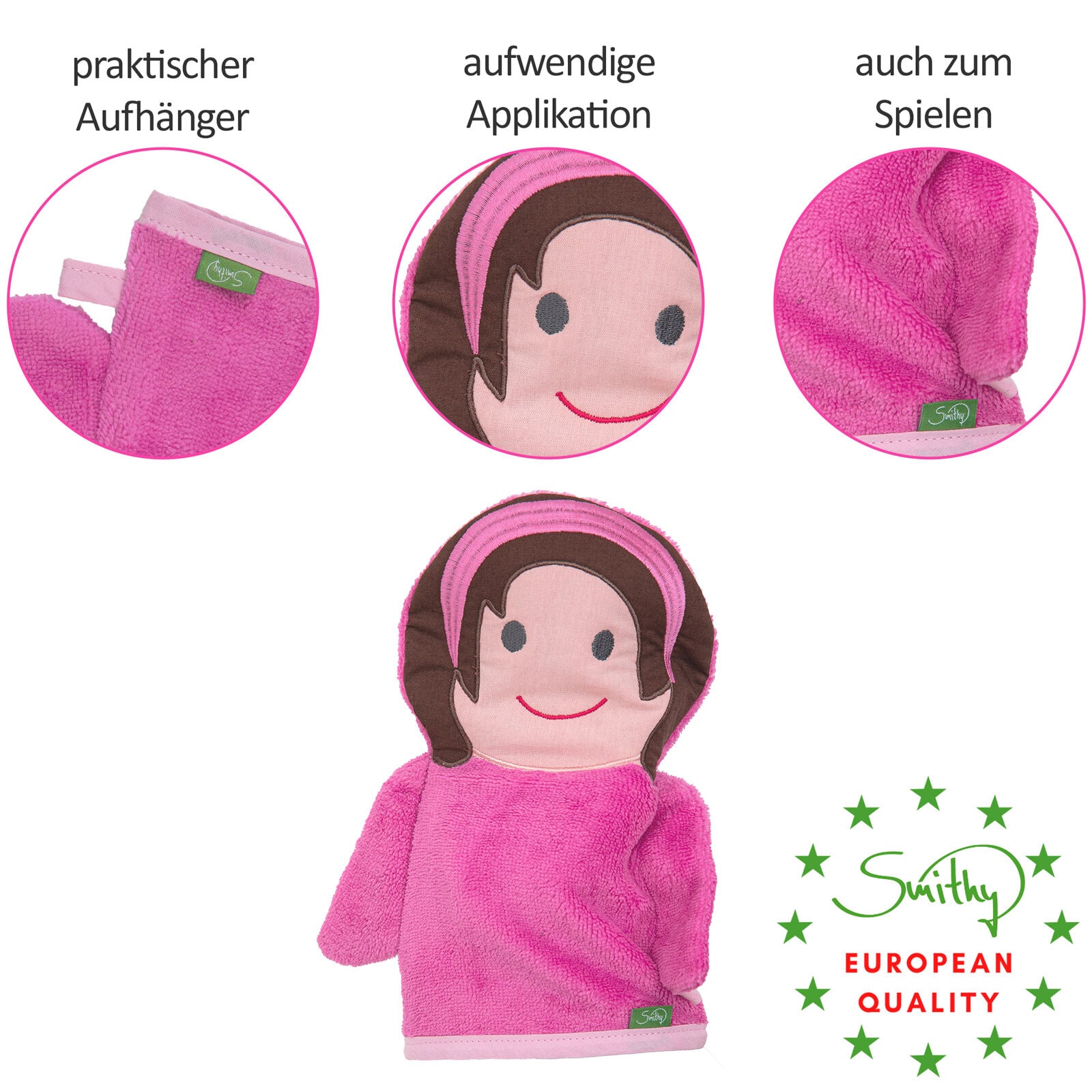 Smithy Waschhandschuh ELFE pink