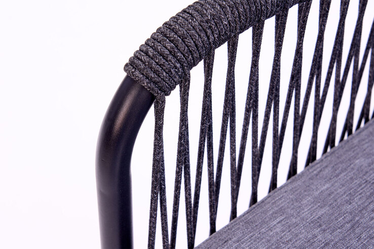 Garden FLAIR Gartenstuhl OLAF I schwarz /Rope anthrazit