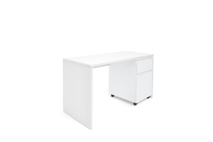Schreibtisch 130 x 75 cm weiß matt