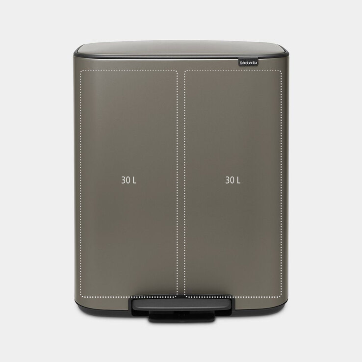 brabantia Treteimer BO 2 x 30 Liter platinum