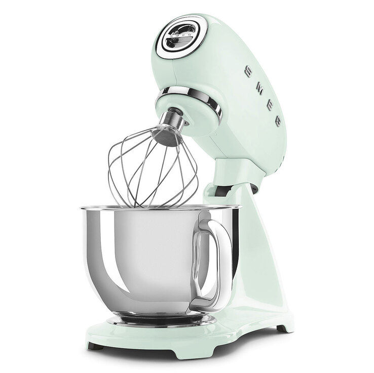 SMEG Küchenmaschine Full-Color Pastellgrün/ silberfarbig