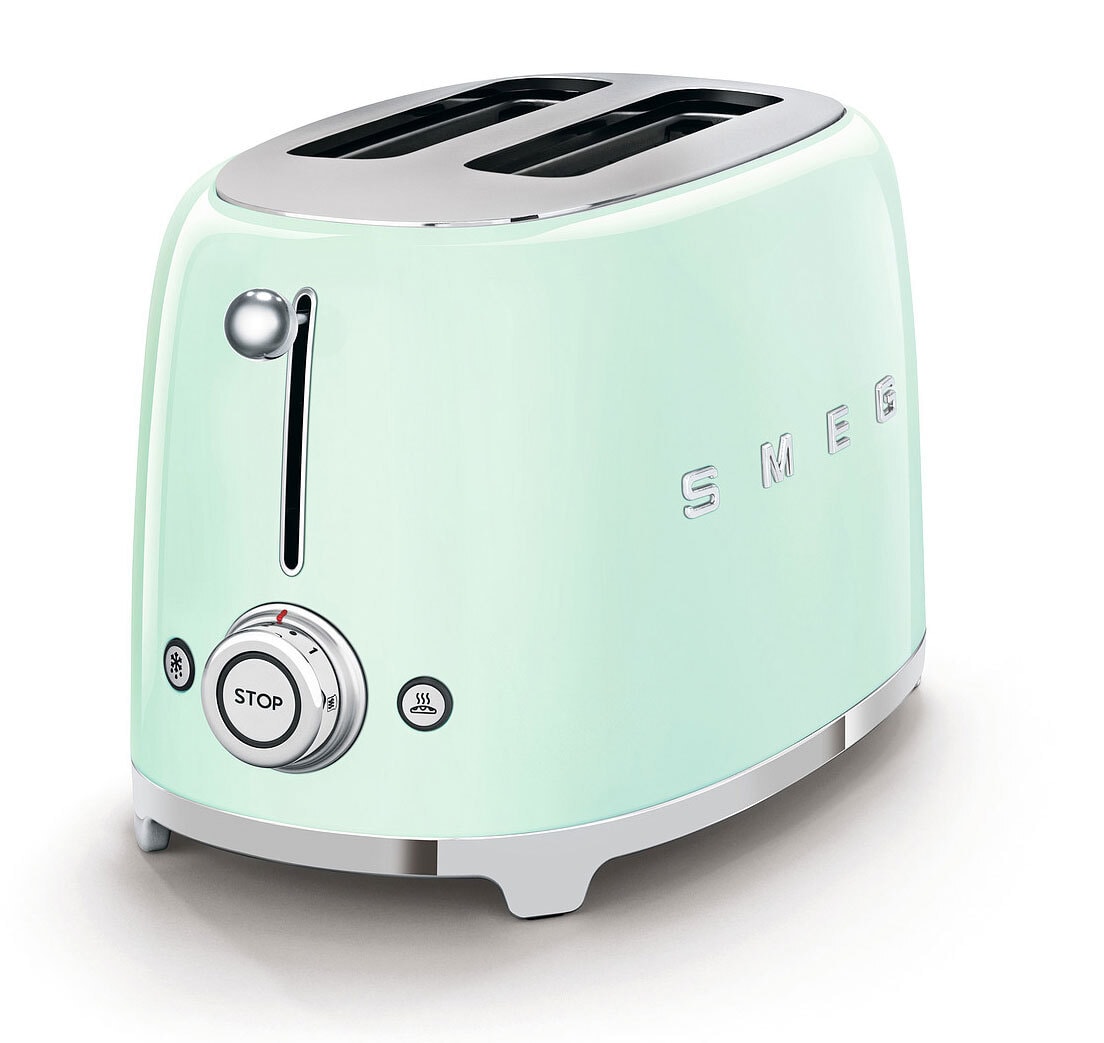 SMEG Toaster 2-Schlitz KOMPAKT Pastellgrün