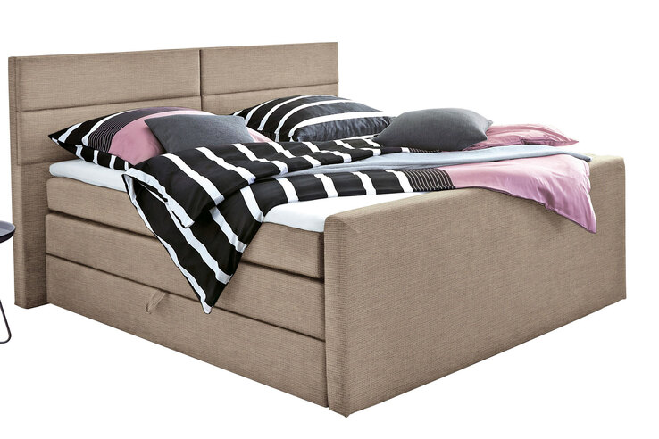 Ole Gunderson Boxspringbett FENTISSIMO SPACE 180 x 200 cm mittelbraun