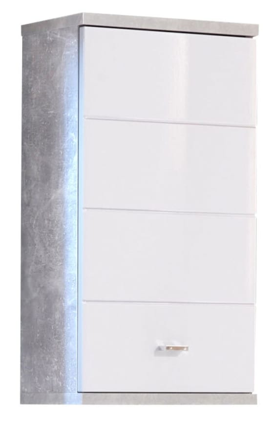 Hängeschrank POOL 38 x 71 cm Betonoptik/ weiß